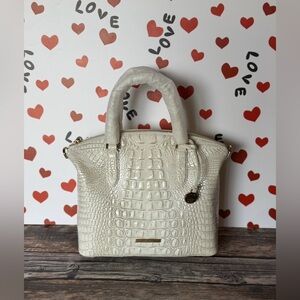 Brahmin COCONUT MILK Medium Duxbury White HTF Creamy Off White NWT